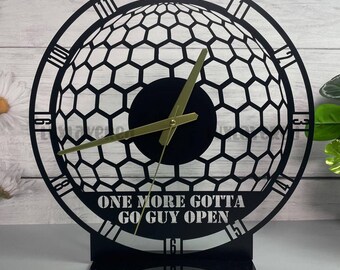 Orologio da tavolo personalizzato con pallina da golf: regalo fatto a mano in metallo per golfisti