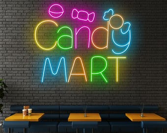 Candy Neon Sign: Light up Your Sweet Shop. Candy Bar Led Decor - Etsy