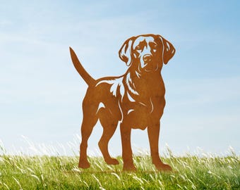 Estaca De Jardín Personalizada Con Silueta De Mascota En Forma De