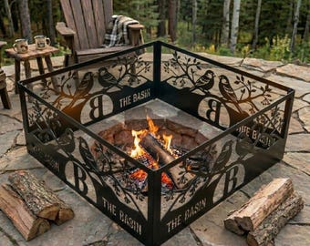 Sparrow vuurring, metalen vuurplaats voor tuin- en achtertuinbijeenkomsten, cadeau voor vogelliefhebbers