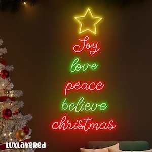 Christmas Tree Neon Sign:  Christmas Decor