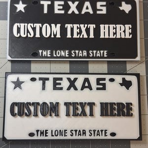Custom Texas License Plates