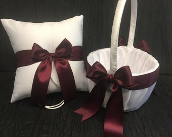 flower girl basket and ring pillow