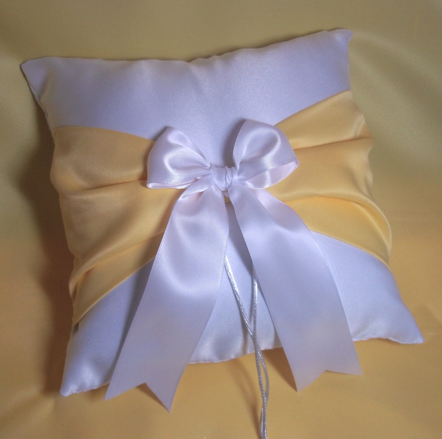 Lemon Yellow Ring Bearer Pillow White Or Ivory Wedding 250