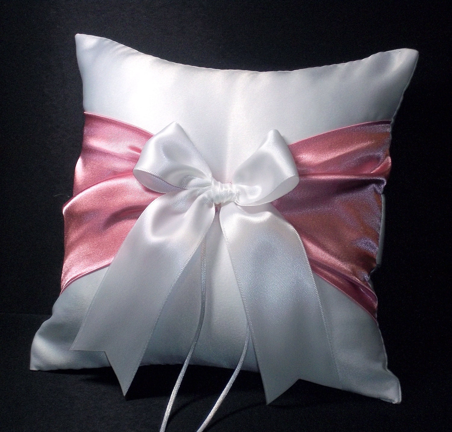 Rose Petal Pink Ring Bearer Pillow White Or Ivory Wedding 250