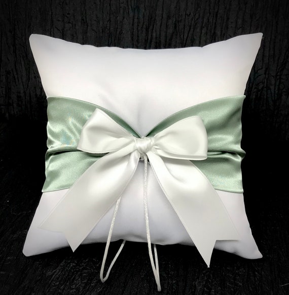 Dusty Sage Green Wedding Ring Bearer Pillow And or Flower Girl