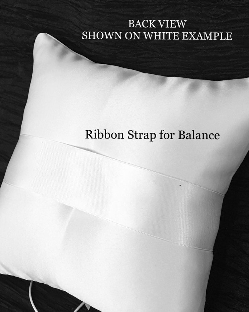 Ivory or White Wedding Ring Bearer Pillow Shipping Cost Included Custom Bow Colors Available Bild 5