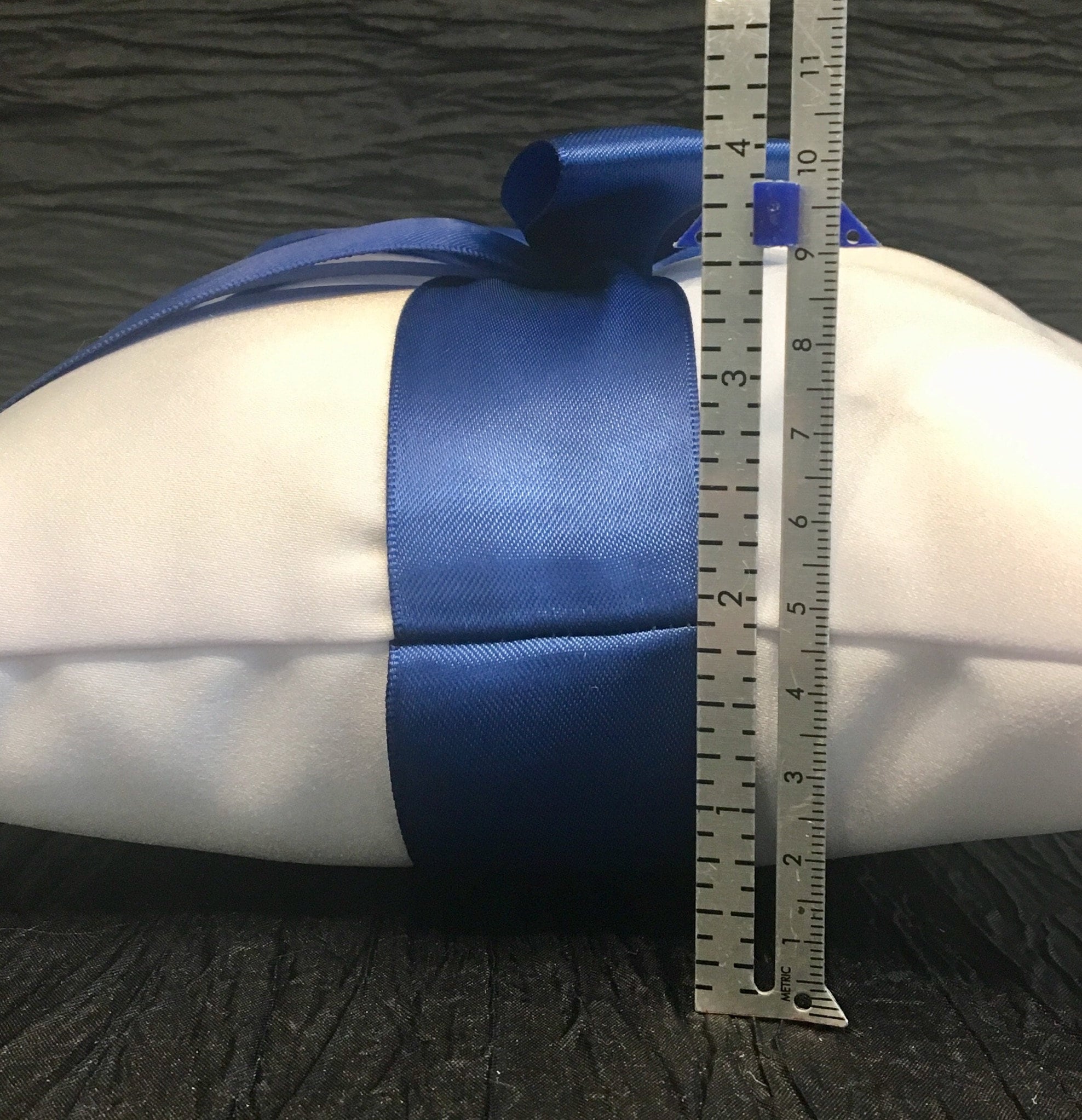 Sapphire Royal Blue Ring Bearer Pillow White Or Ivory Wedding