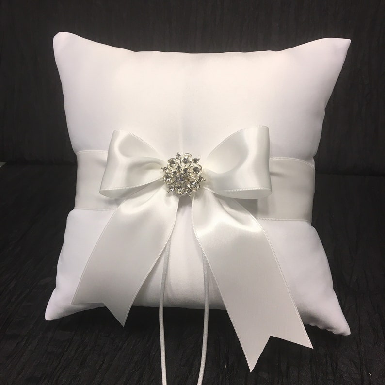 Ivory or White Wedding Ring Bearer Pillow Fast & Free Etsy