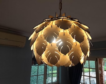 Monstera Leaf Multipurpose Lamp 4mm, Laser Cut Design (ai,cdr,dxf,pdf,svg...)