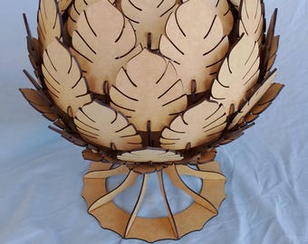 Monstera Leaf Table Lamp: Laser Cut Design (PDF, SVG, DXF)