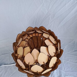 Afrikaanse lotusbloem combinatie tafellamp/lampenkap. ai,cdr,dxf,pdf,svg.