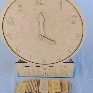 Ausilio didattico per la conversione dell'orologio analogico in digitale. ai,cdr,dxf,pdf,svg.