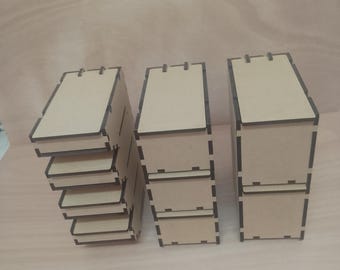 Set of 9 Storage Boxes... (ai,cdr,dxf,pdf,svg)