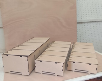 Stackable Craft Storage Units, Laser/ScrollSaw design... 5-Compartment each (ai,cdr,dxf,pdf,svg,)