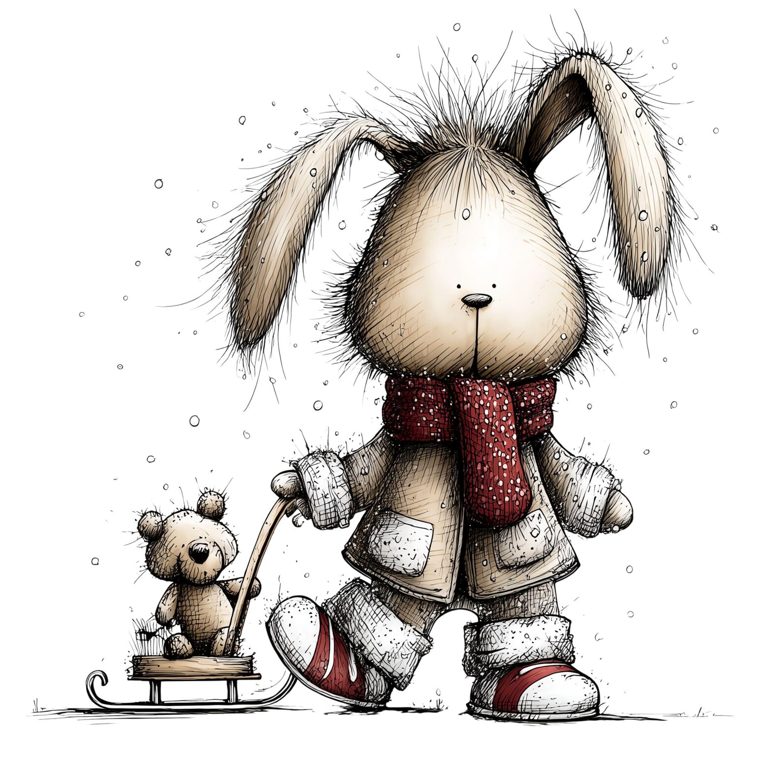 Cozy Winter Bunny PNG Clipart Bundle, 20 Cute Bunny Pngs, Christmas ...