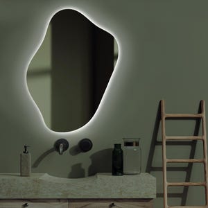 Organic LED Backlit Mirror: Modern Frameless Irregular Mirror