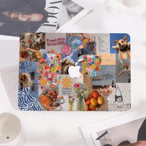Square Collage Pattern Hard Macbook Case Protective Laptop Cover for New Mac Pro 16/15, Macbook Air 15/14, MacBook Ret 15/13, Macbook Cover