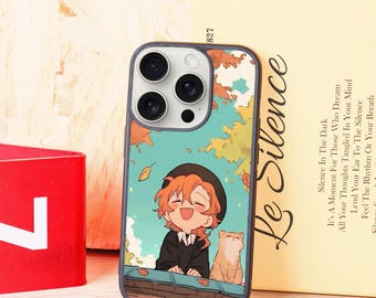 Cute Boy and Kitten Phone Case for iPhone 12 13 14 15 16 Pro Max, iPhone 12 13 Mini, X XR XS, XS Max, iPhone 7 8 Plus, New iPhone Case