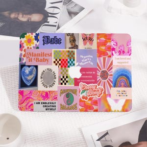 Bright Pink Collage Hard Macbook Case Protective Laptop Cover for New Mac Pro 16/15, Macbook Air 15/14, MacBook Ret 15/13/12, Macbook Cover