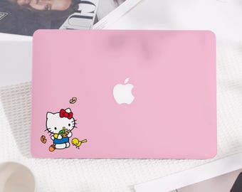 Adorable Pink Kitten Hard Macbook Case Protective Laptop Cover for New Mac Pro 16/15 Macbook Air 15 14 13,Ret 15 13 12,Laptop 2022 2021Cover