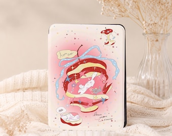 Kitten Apple Dream Case With Hand Strap For Paperwhite 10/11/12, Kindle 10th 11th Gen, Kindle Colorsoft, New Kindle Case, Gift for Her