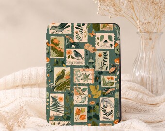 Green Stamp Collection Case With Hand Strap For Paperwhite 10/11/12, Kindle 10th 11th Gen, Kindle Colorsoft, New Kindle Case, Gift for Her