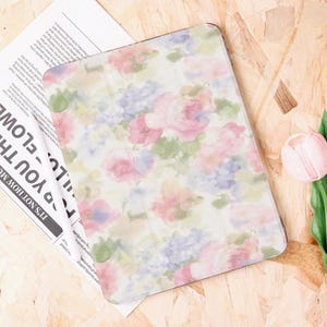 Soft Floral Watercolor iPad Case With Pencil Holder for New iPad, Air 6, Pro 11&quot;/12.9&quot;/13&quot;, iPad 10.9&quot;/10.2&quot;, iPad Mini 6/7, Gift for Her