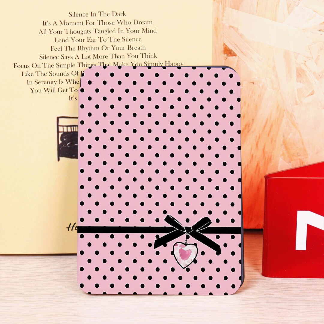 Pink Polka Dots Kobo Kindle Case With Hand Strap for Paperwhite 10/11 ...