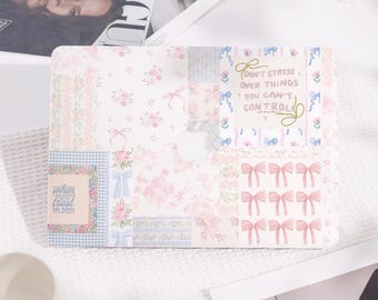 Pink Patchwork Hard Macbook Case Protective Laptop Cover for New Mac Pro 16/15 Macbook Air 15 14 MacBook Ret 15 13 12,Laptop 2022 2021 Cover