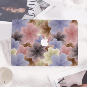 Étui rigide floral en couches pour Macbook, Housse de protection pour ordinateur portable pour nouveau Mac Pro 16/15/14&quot;, Macbook Air 15 14&quot; Ret 15 13 12, Macbook 2024