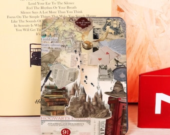 Wizard Theme Collage Case With Hand Strap For Paperwhite 10/11/12, Kindle 10th 11th Gen, Kindle Colorsoft, New Kindle Case, Gift for Her