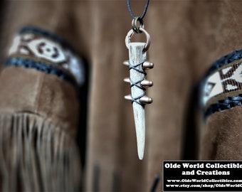 Neo Tribal Deer Antler /Bullet Necklace #1