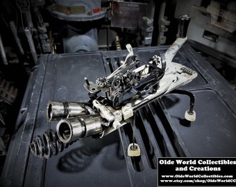 Welded steel bug sculpture- Curious  "Can Opener"  Mech bug