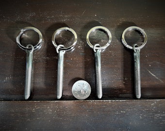 KEYCHAIN- Vintage 1909 Rudolph Piano Co. Piano tuning peg. Over 100 years old.