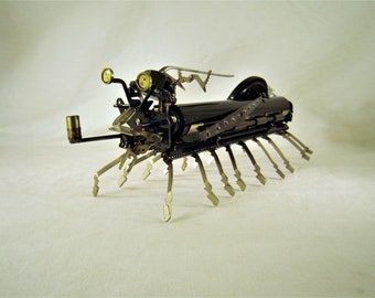 Typewriter Carraige-Pipe Smoking-Top Hat Cool Caterpillar -Welded Sculpture