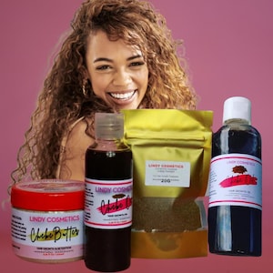Chebe Hair Oil + Butter Set | Deep Moisture & Growth for 4C Hair | 100% Natural | Curly Hair Treatment from Chad