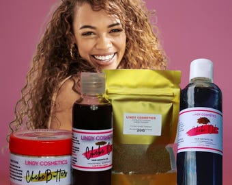 Chebe Hair Oil + Butter Set | Deep Moisture & Growth for 4C Hair | 100% Natural | Curly Hair Treatment from Chad