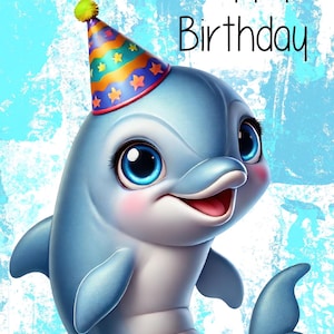 Carte d'anniversaire Dauphin