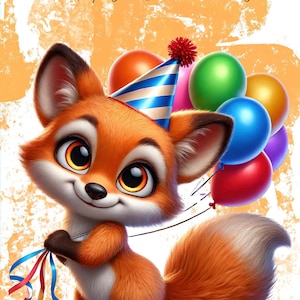 Carte d'anniversaire Renard – Téléchargement numérique PDF – Carte d'anniversaire imprimable – Carte animal mignonne à imprimer