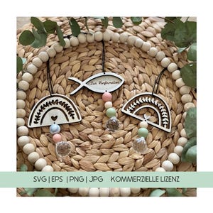 Pendentif SVG attrape-soleil baptême confirmation communion fichier laser incluant une licence commerciale | EPS PNG jpg | Fichier de bénédiction de l'Église de la foi