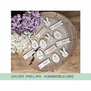 SVG Laserdatei Osteranhänger inklusive Gewerbelizenz | EPS PNG jpg  | Digitale Datei Anhänger Etiketten Frohe Ostern Ostergruß Osterhasen
