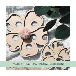 Decoração de parede com flores e bolinhas SVG cortadas a laser, arquivo a laser incluindo licença comercial | EPS PNG jpg | Arquivo digital decoração quarto infantil