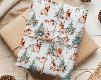 Custom German Shorthaired Pointer Gift Wrapping Paper: Personalized GSP Dog Christmas Vintage Watercolor Wrap