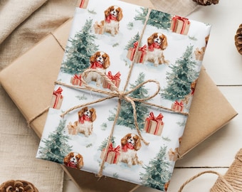 Custom German Shorthaired Pointer Gift Wrapping Paper: Personalized GSP Dog Christmas Vintage Watercolor Wrap