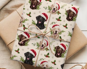 Custom English Bulldog Gift Wrapping Paper: Personalized Dog Christmas Vintage Watercolor Wrap
