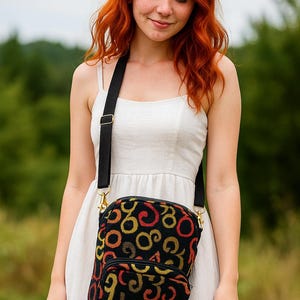 Small Tapestry Shoulder Bag for Women,Ethnic pattern Mini Purse,Handmade Gobelin Style Bag,Boho Gift for Her