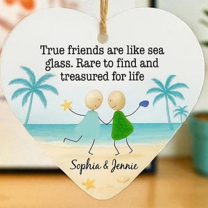 2D Seeglas Freundschaft Ornament, Bester Freund Ornament, Zeitloses Freundschaft Andenken Besties Weihnachtsgeschenk Bester Freund Geschenke