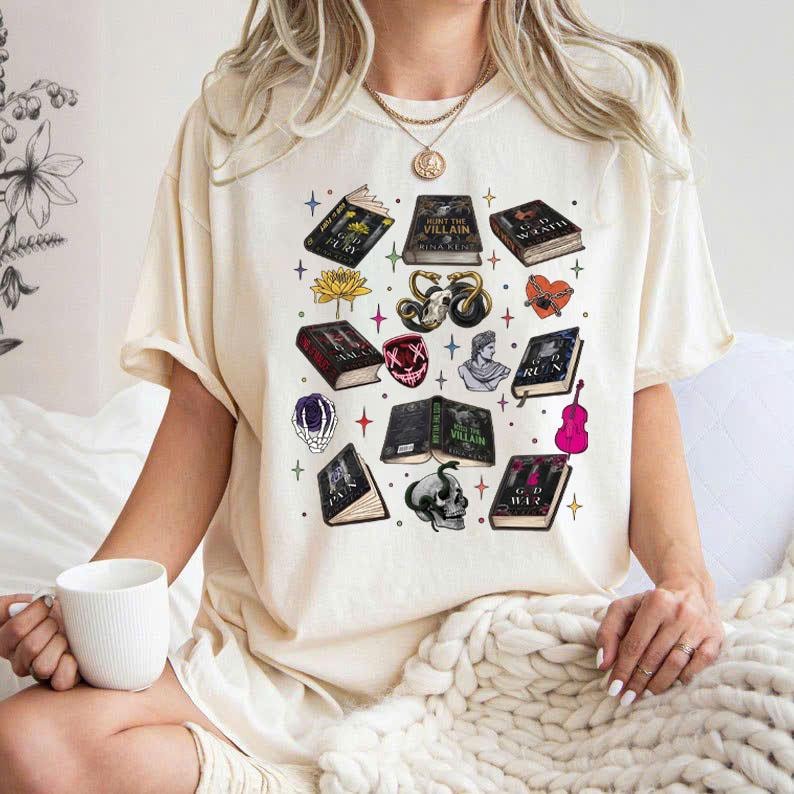 Rina Kent Series T-Shirt,Hunt The Villain Shirt,Legacy Of Gods Sweater,Dark Romance Book Lovers Gift, Dark Romance Merch image 6