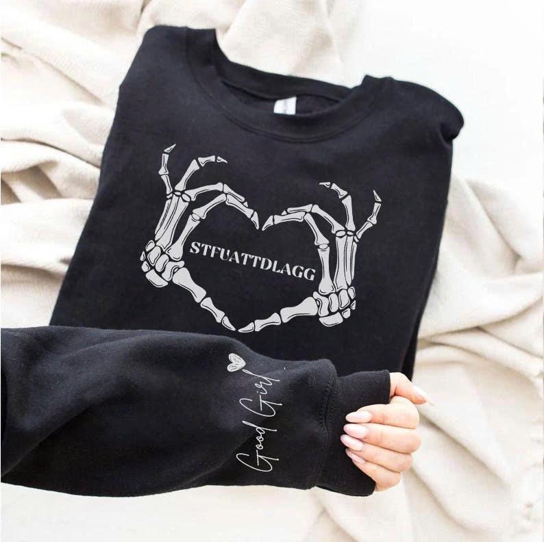 Good Girl Sweatshirt, STFUATTDLAGG Shirt, Dark Romance Shirt, Morally Grey Readers Hoodie, Booktok Merch, Dark Romance Reader Shirt 画像 1